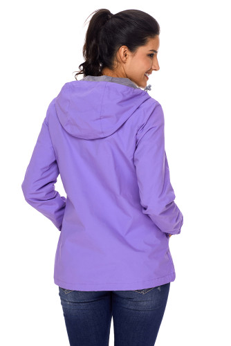 Lilac Monogrammed Pullover Rain Jacket
