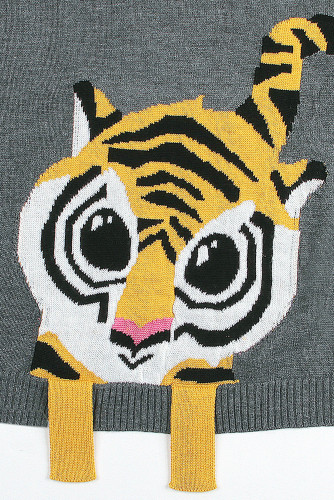 Gray Tiger Baby Receiving Blanket