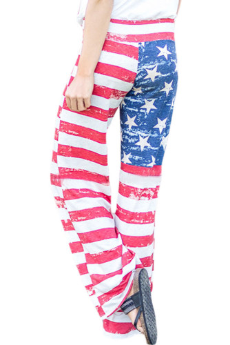 American Flag Vintage Wash Wide Leg Pants
