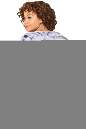 Light Blue American Dream Tie Dye Plus Size Tee