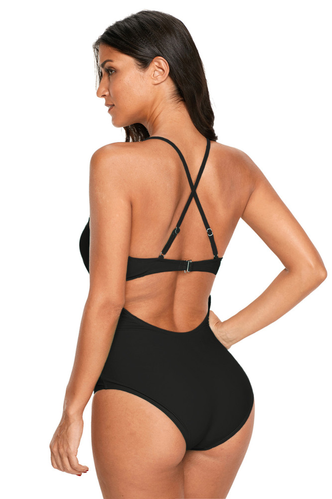 Crochet Deep V Neck Maillot