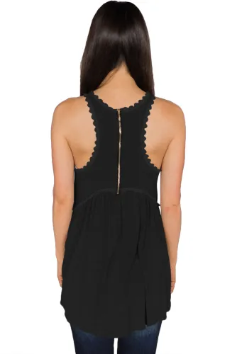 Black Flower Child Tank