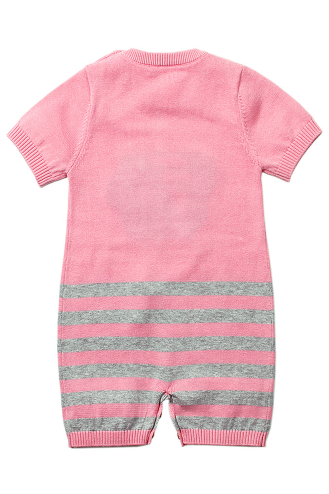 Pink Cute Cloud Pattern Knit Newborn Baby Romper