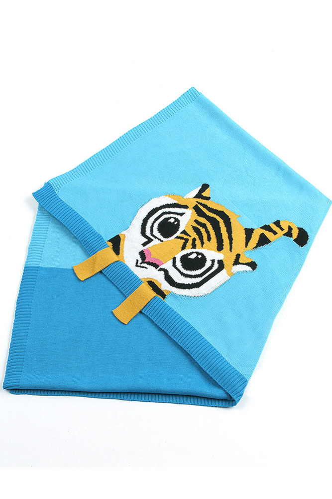 Sapphire Tiger Baby Receiving Blanket