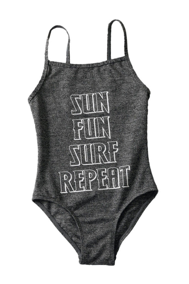 SUN FUN SURF REPEAT Girls One-piece Swimsuit