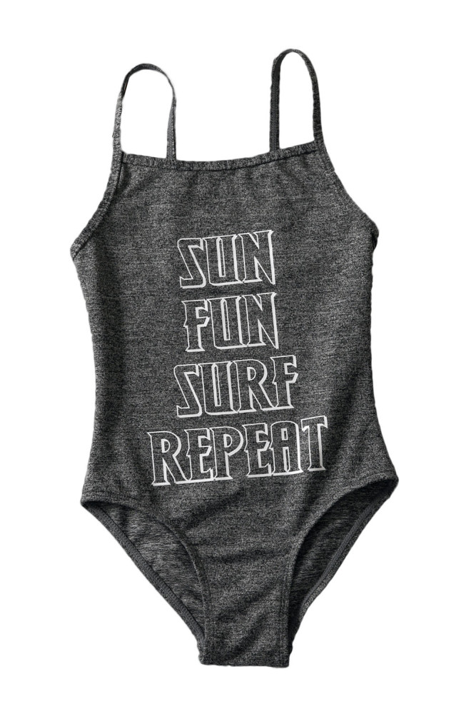 SUN FUN SURF REPEAT Girls One-piece Swimsuit