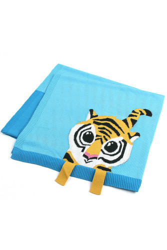 Sapphire Tiger Baby Receiving Blanket