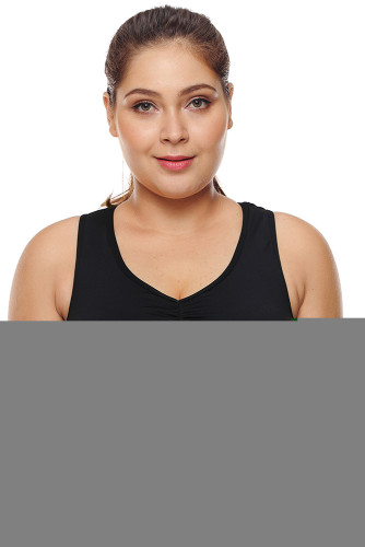 Black High Support Racerback Sports Bra for Women