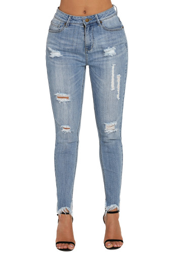 Medium Blue Wash Fringe Affair Flare Jeans