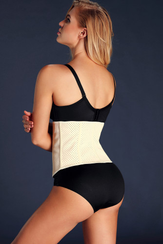 Apricot 9 Steel Bones Keyhole Latex Sports Corset