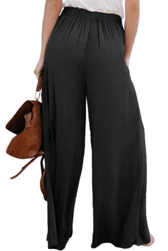 Walk The Walk Tie Palazzo Pants in Black