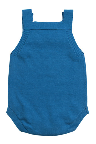 Blue Star Pattern Knitted Infant Romper Baby Wear
