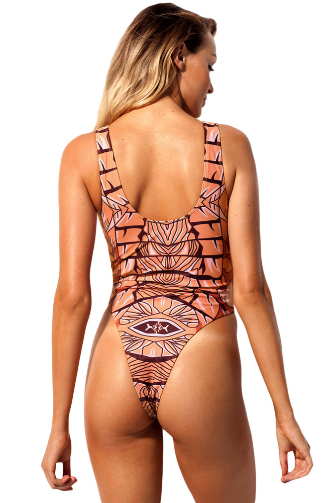 African Print Maillot Ethnic One Piece Swimsuits