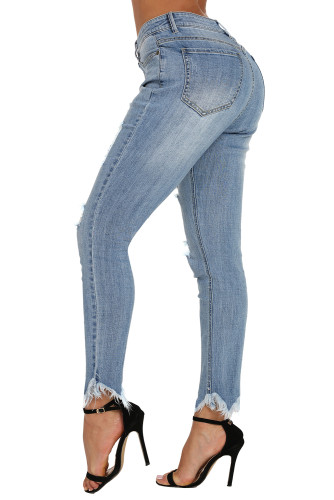 Medium Blue Wash Fringe Affair Flare Jeans
