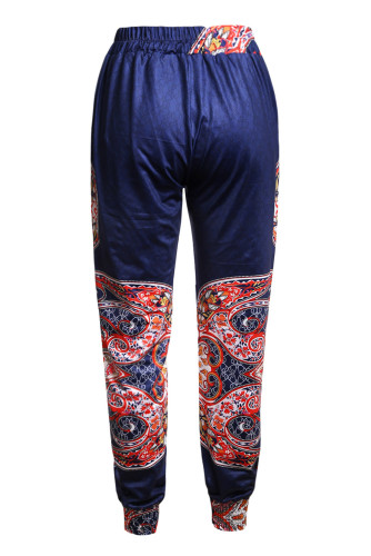 Colorful Bohemian Ethnic Print Straight Legs Jogger Pants
