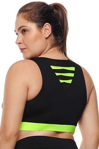 Black High Support Racerback Sports Bra for Women