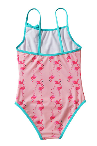 Toddler Girls Flamingo Print One-piece Swimwear