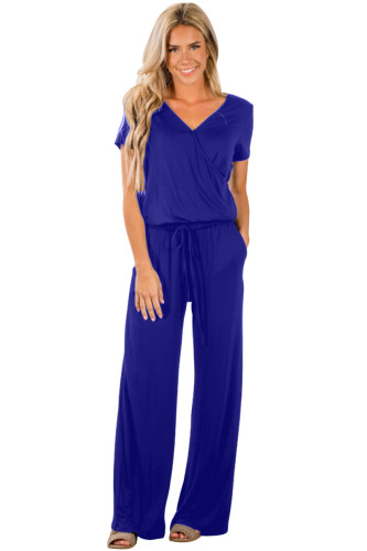 Blue Casual Lunch Date Jumpsuit