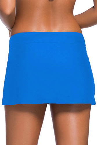 Plus Size Blue Skirted Swim Bikini Bottom