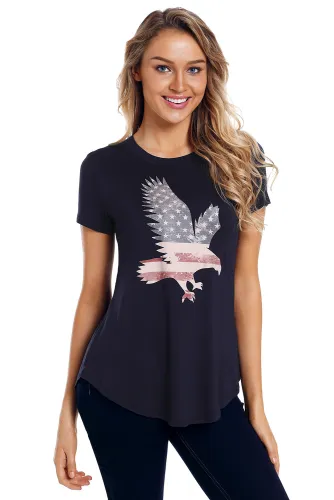 America Flag Eagle Navy Daily T-shirt