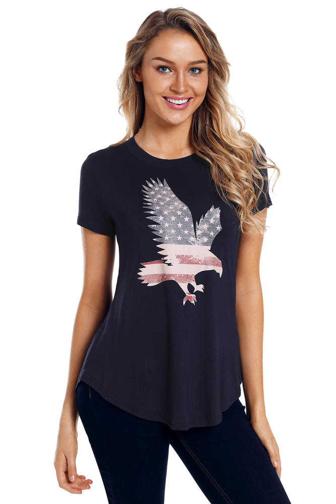 America Flag Eagle Navy Daily T-shirt