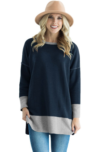 Blue Two Tone French Terry Sweatshirt
