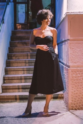 Black Sexy Cupped Strapless Midi Dress