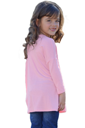 Pink Long Sleeve Crisscross Top for Girls