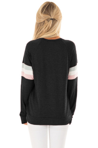 Black Be Happy Graphic Sweatshirt