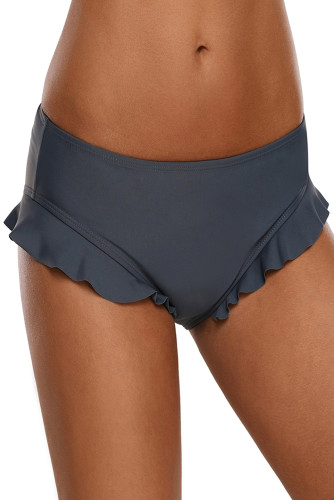 Gray Ruffle Swim Bottom for Women