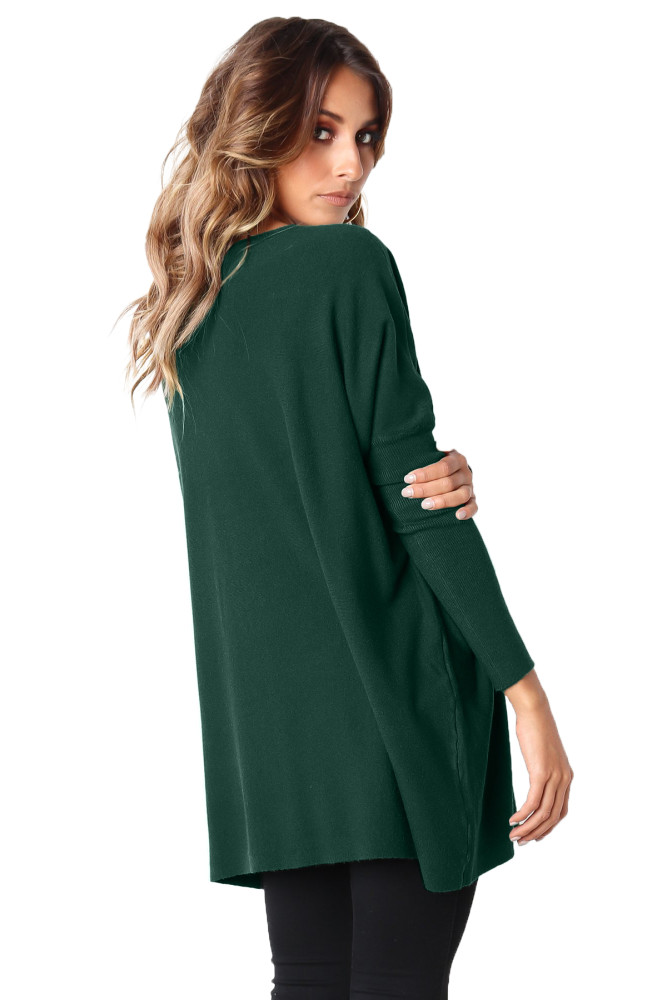 Green Classic Wide Neck Knitted Jumper