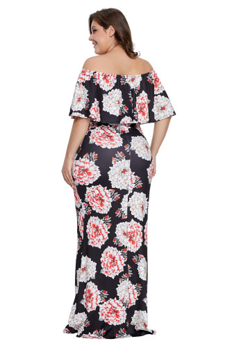 Sky Bloom Plus Size Maxi Dress
