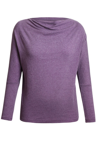 Purple Concise Pullover Sweatshirt