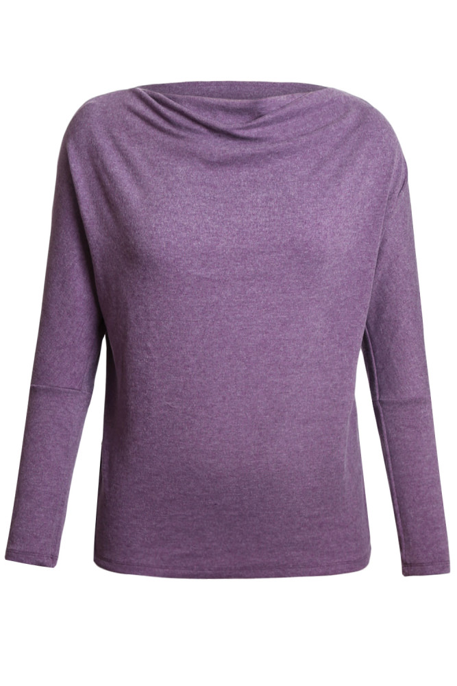 Purple Concise Pullover Sweatshirt