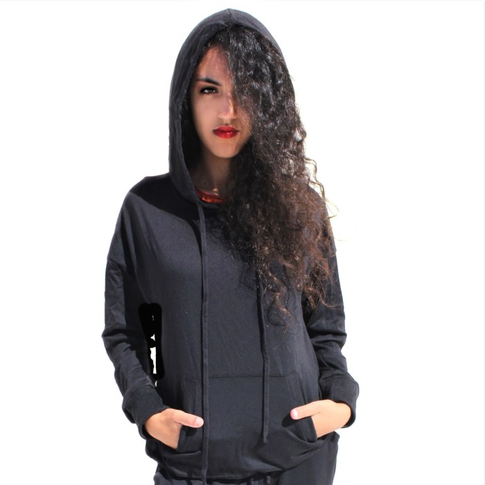 Black Loungewear Hoodie and Joggers Set
