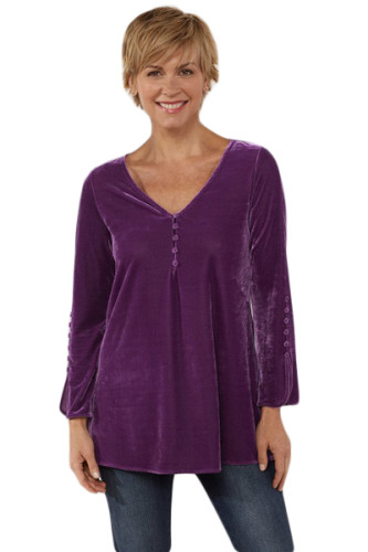 Purple La Vie Velvet Top
