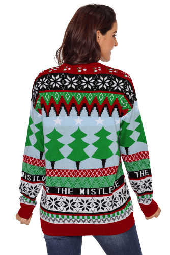 Chrismas Fashion Sweater with Christmas Trees