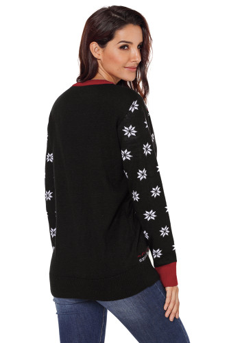 Reindeer Snowflakes Santa Sweater