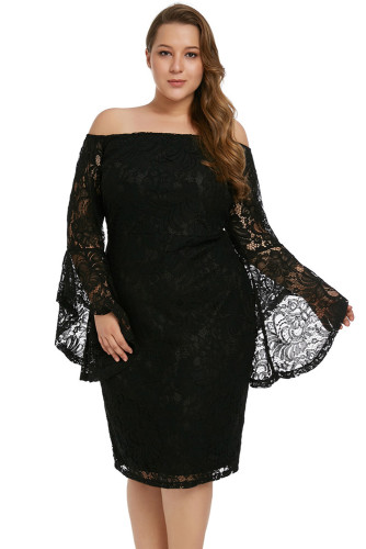 Black Plus Size Mystic Lace Dress