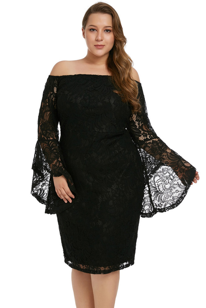 Black Plus Size Mystic Lace Dress