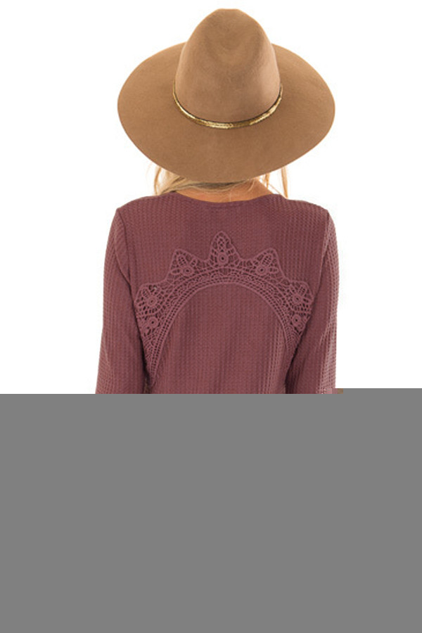 Dusty Pink Crochet Detail Thermal