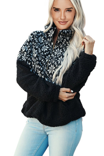 Black Snow Angel Christmas Sweatshirt