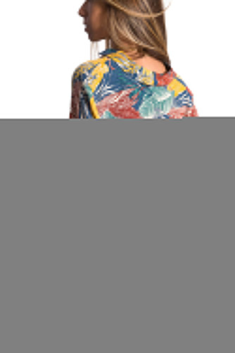 Multicolor Plant Print Women Shirt