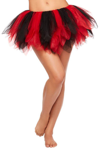 Red Black Vintage Tutu Skirt