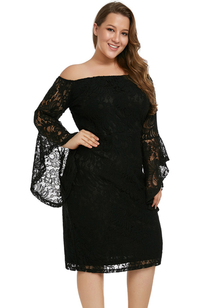 Black Plus Size Mystic Lace Dress