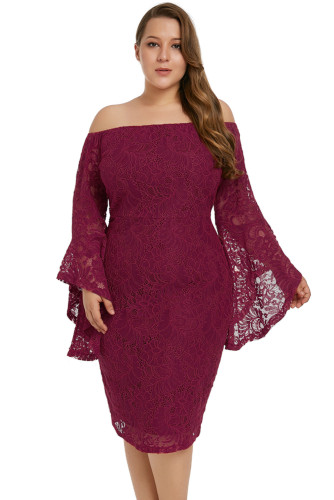 Red Plus Size Mystic Lace Dress