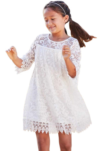 White Girls Dreamy Lace Dress