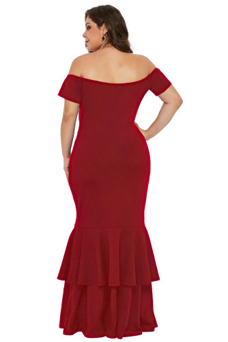 Red My Everything Plus Size Mermaid Dress