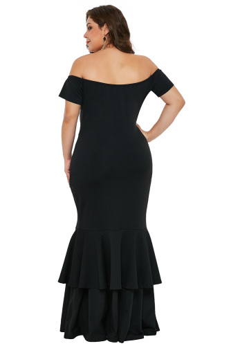 Black My Everything Plus Size Mermaid Dress