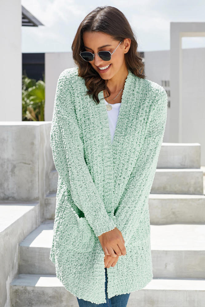 Mint Pebble Beach Textured Cardigan